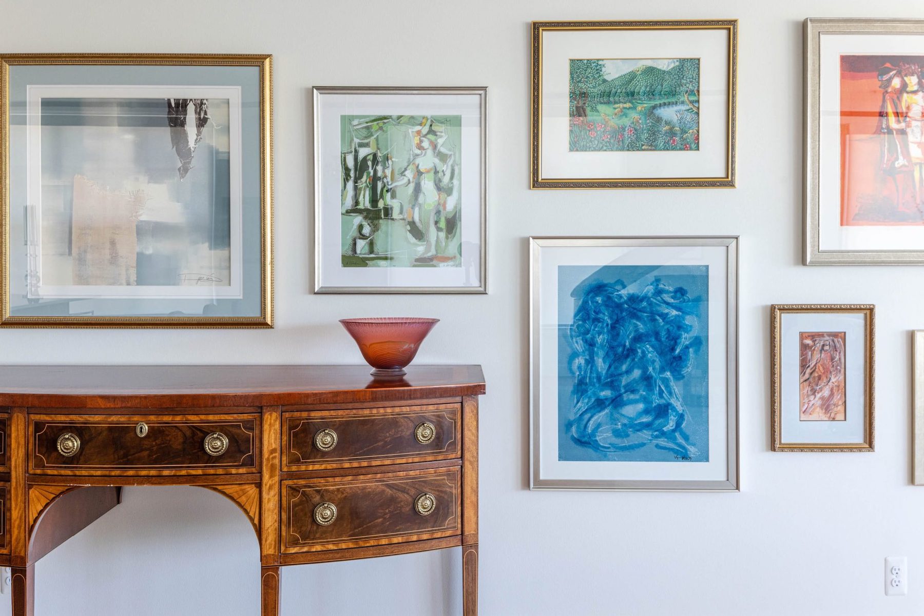 gallery wall in a house